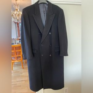 NINO CERRUTI CASHMERE WOOL BLEND DOUBLE BREASTED OVERCOAT.44L
